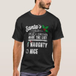Camiseta Truck Driver Christmas Santas List Engraçado Naugh<br><div class="desc">Truck Driver Christmas Santas List Engraçada Naughn Nice T Shirt</div>