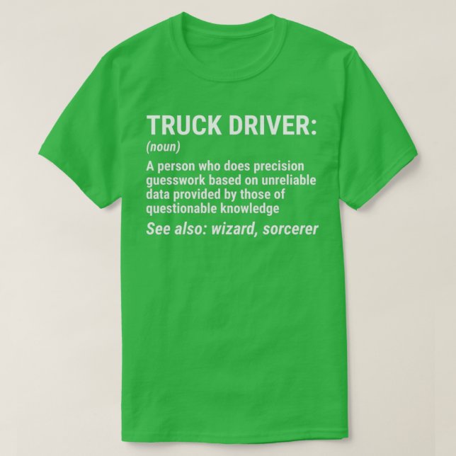 Camiseta Truck Driver Definition Funny Trucker Gift 4 (Frente do Design)