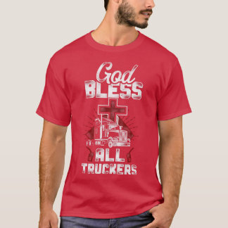 Camiseta Truck Driver Faith Vintage Deus abençoe All T