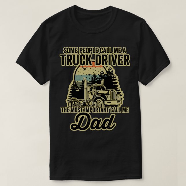 Camiseta Truck Driver Funny Trucker Vintage (Frente do Design)