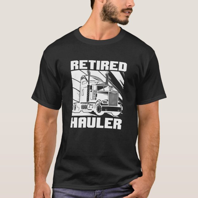 Camiseta Truck Driver Retired Big Rig  Trucking Old Man Tru (Frente)