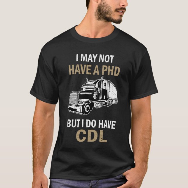 Camiseta TRUCK DRIVER SAYING Licence CDL Cargo Logbook vint (Frente)