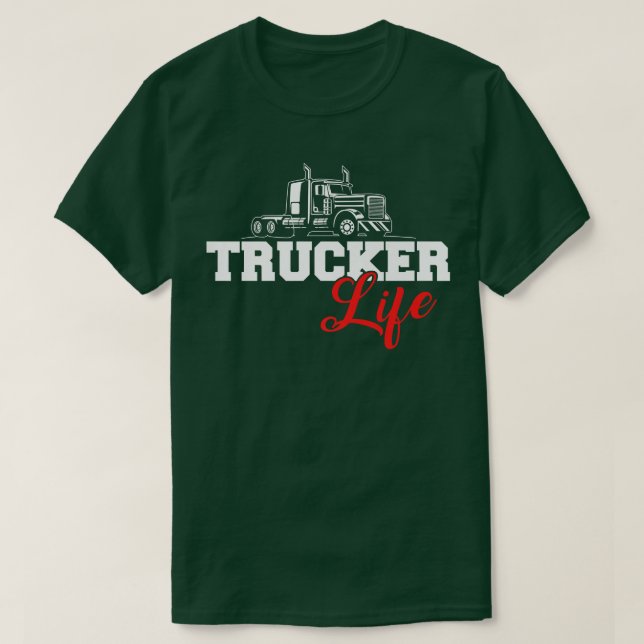 Camiseta Truck Driver Trucker Life (Frente do Design)