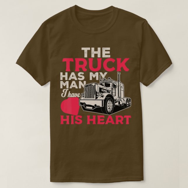 Camiseta Truck Driver Wife Funny Trucker Wife Women Girls G (Frente do Design)