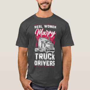 Camiseta Truck Driver Wife Namorada Vintage Real