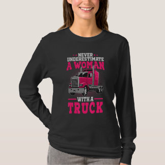 Camiseta Truck Driver Woman  Never Underestimate Woman With