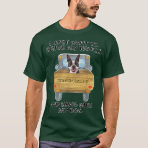 Camiseta Truck Driving Dog Boston Terrier 