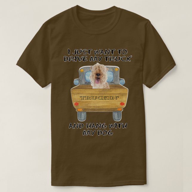 Camiseta Truck Driving Dog Lakeland Terrier2802 (Frente do Design)