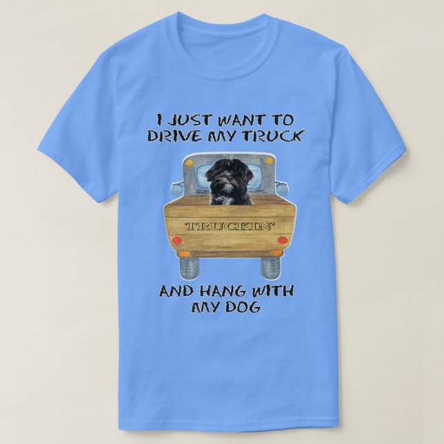 Camiseta Truck Driving Dog Lhasa Apso2804 (Frente do Design)