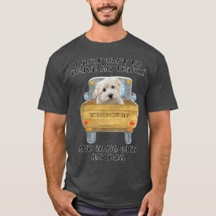 Camiseta Truck Driving Dog Maltês 2805