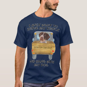 Camiseta Truck Driving Dog Pointers German Wirehaired
