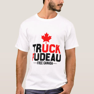Camiseta Truck Fudeau Anti Trudeau Free Canada Trucker Hero
