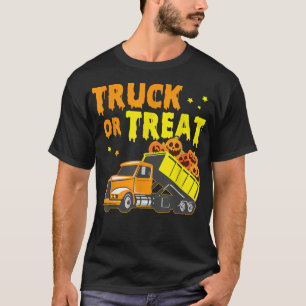 Camiseta Truck Ou Tratar Truck Pumpkin Fumuice De Halloween