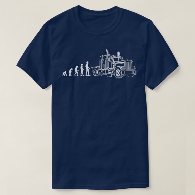 Camiseta Truck Truck Driver Funny Trucker Evolution Gift 1 (Frente do Design)