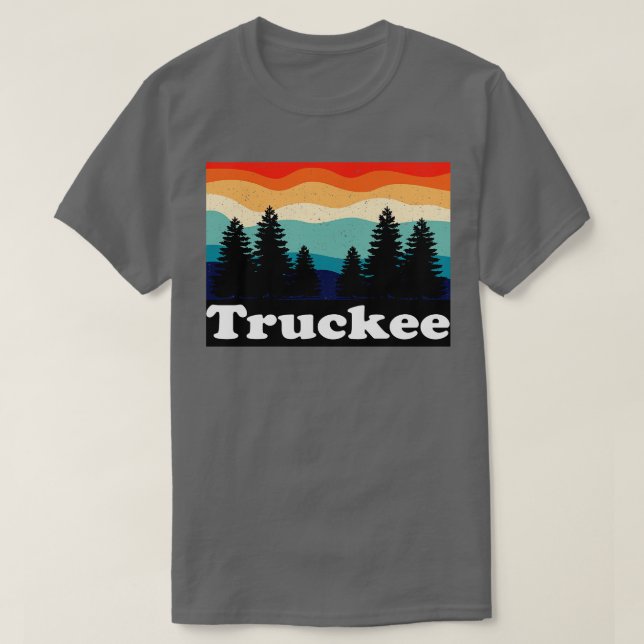 Camiseta Truckee Lake Tahoe Retro (Frente do Design)