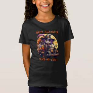 Camiseta Trucker do Halloween Crianças Festivas Ri