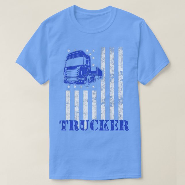 Camiseta Trucker Funny Truck Driver2972 (Frente do Design)
