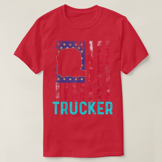 Camiseta Trucker Funny Truck Driver 2987 (Frente do Design)