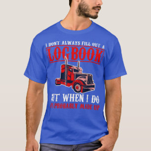 Camiseta Trucker Logbook Vintage Citação de Caminhão