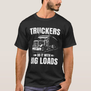 Camiseta Trucker Men Motorista Husband Semi Trailer 3