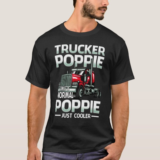 Camiseta Trucker Poppie Like A Normal Poppie Just Cooler (Frente)