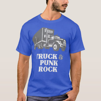 Camiseta Trucker Truck Driver Loves Truck and Punk Rock