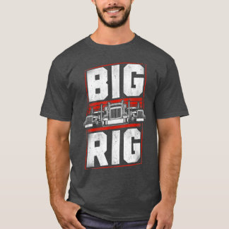 Camiseta Trucker Truck Driver Vintage Big Rig