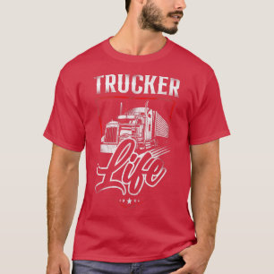 Camiseta Trucker Truck Driver Vintage Trucker Life 
