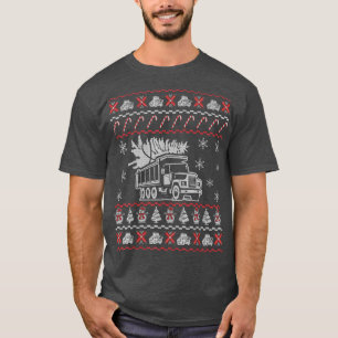 Camiseta Trucker Ugly Christmas Sweater Engraçado Presente 