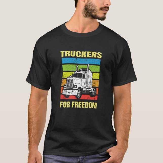 Camiseta Truckers For Freedom Join The Convoy Love My Truck (Frente)