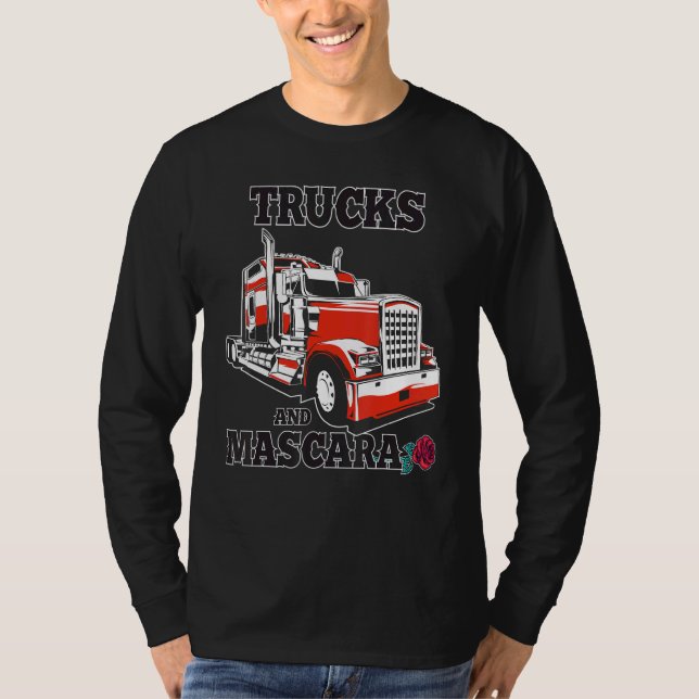 Camiseta Trucks And Mascara Vintage Female Trucker Girl Fre (Frente)