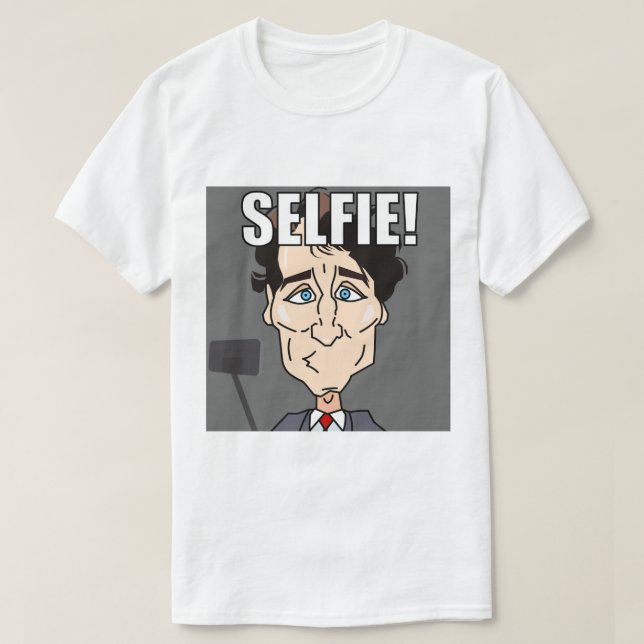 Camiseta Trudeau Selfie (Frente do Design)