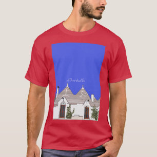 Camiseta Trulli Casas Alberobello Bari Trullo Itália