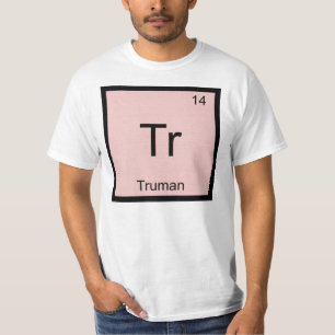 Camiseta Truman Nome Elemento Químico Tabela Periódica