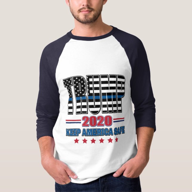 Camiseta Trump 2020 Mantenha a América Segura (Frente)