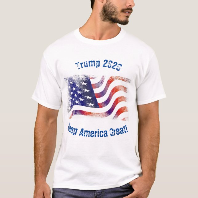 Camiseta Trump 2020 Mantenha o Excelente Americano! (Frente)
