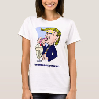 Camiseta Trump 2020 - Meu milkshake é melhor que o seu
