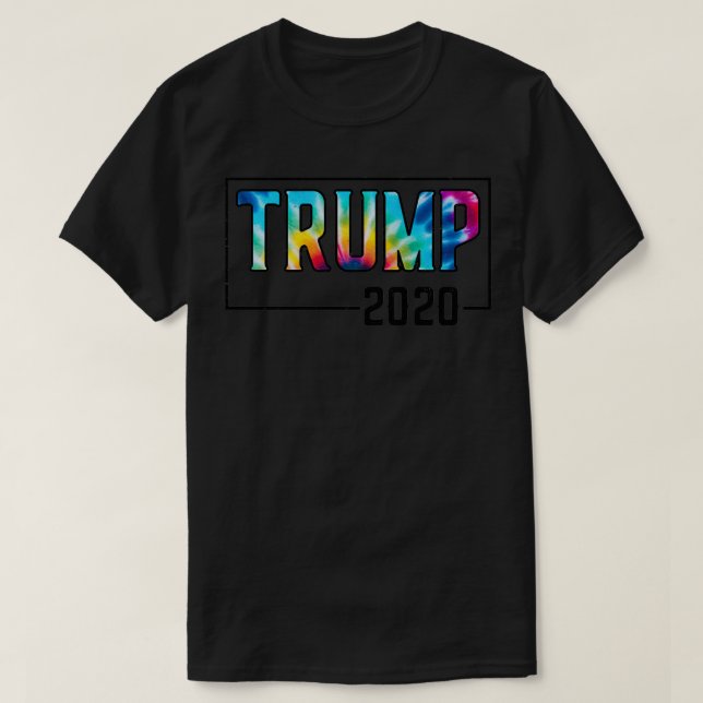 Camiseta Trump 2020 Tie Dye Rainbow Election 2020 Republica (Frente do Design)
