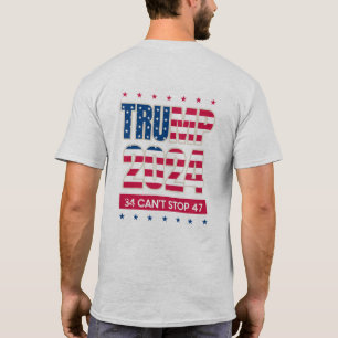 Camiseta Trump 2024, 34 não pode parar 47