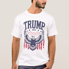 Camiseta Trump 2024 America Bald Eagle Pro Trump
