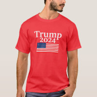 Trump 2024 American Flag Red Donald Trump T-Shirt