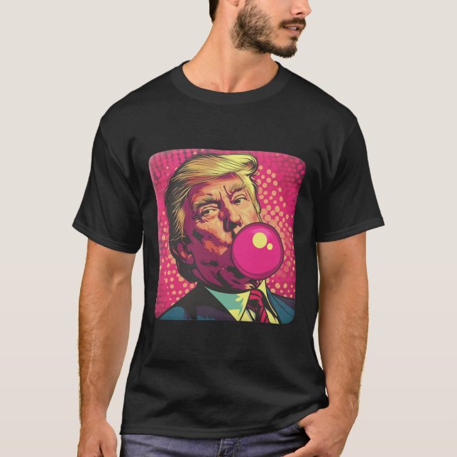 Camiseta Trump 2024 Bubble Gum Pop (Frente)