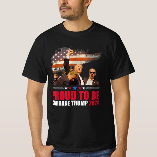 Camiseta Trump 2024 Eleições Orgulhosas Para Votar O Lixo T (Frente)