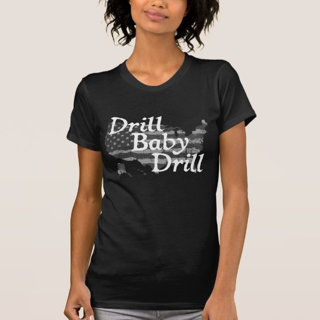 Camiseta Trump 2024 Eletion Drill Baby Drill (Frente)