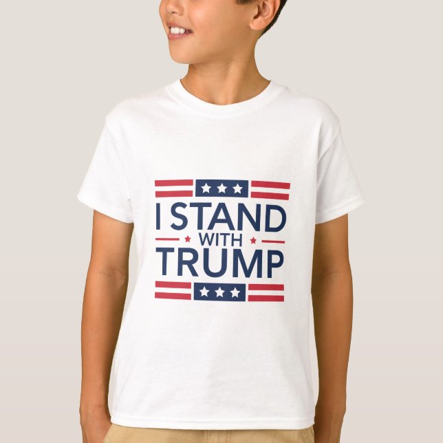 Camiseta Trump 2024 Eu Estou Com Trump Support Presidente (Frente)