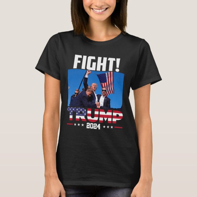 Camiseta Trump 2024 Fight Fist Rally Trump Rally 2024 Ameri (Frente)
