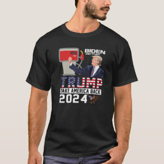 Camiseta Trump 2024 Flag Anti Joe Biden Mean Tweets Gas