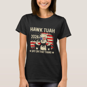Camiseta Trump 2024 Flag Funny Hawk Tush Middle Finger 24 V