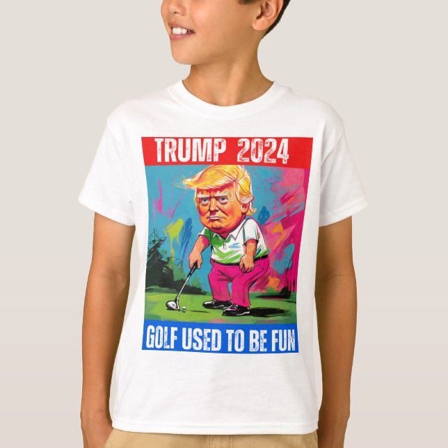 CAMISETA TRUMP 2024 GOLFE ERA DIVERTIDO (Frente)
