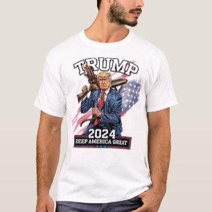 Camiseta Trump 2024 Keep America Excelente T-Shirt Campaign